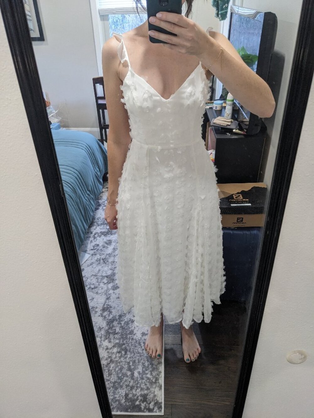 Lulu's 3D floral applique dress XS